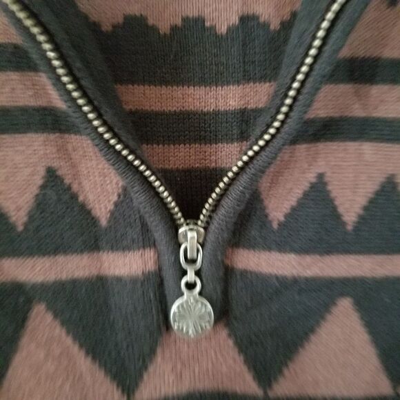 𝅺Neve Quarter Zip Pullover Aztec Southwestern Design Sweater. Size Large - Picture 4 of 7